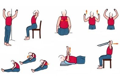 Exercise with sternum osteochondrosis