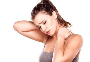 Stiff neck movement in osteochondrosis