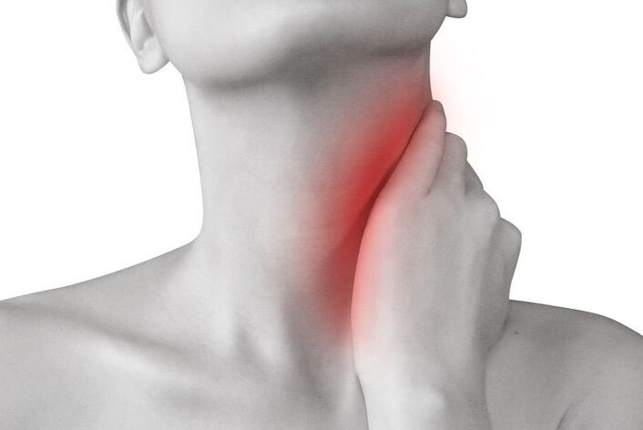 Lymph node inflammation is the cause of neck pain